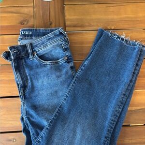 American Eagle Outfitters Dark Blue Straight Leg Jeans